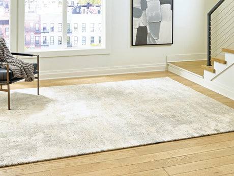 Raif Gray/White/Cream Large Rug