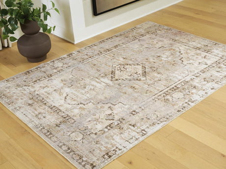 Livdon Brown/Beige/Gray Washable Medium Rug