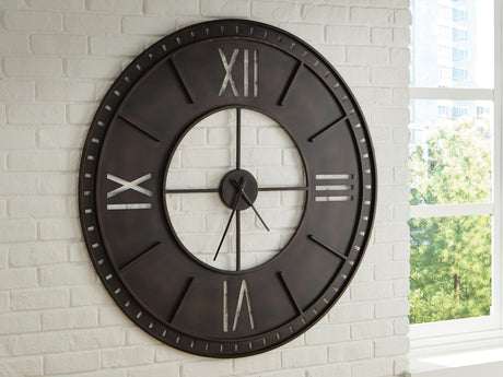 Lytle Antique Brown Wall Clock