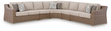 Laguna Heights Beige 5-Piece Outdoor Sectional
