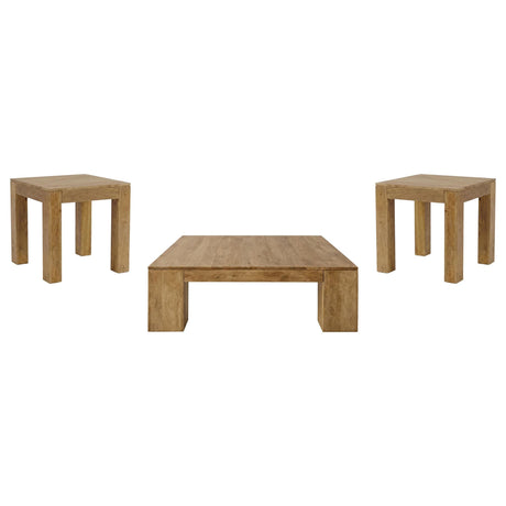 Butte 3-Piece Mango Wood Coffee and End Table Set Natural — product image 2