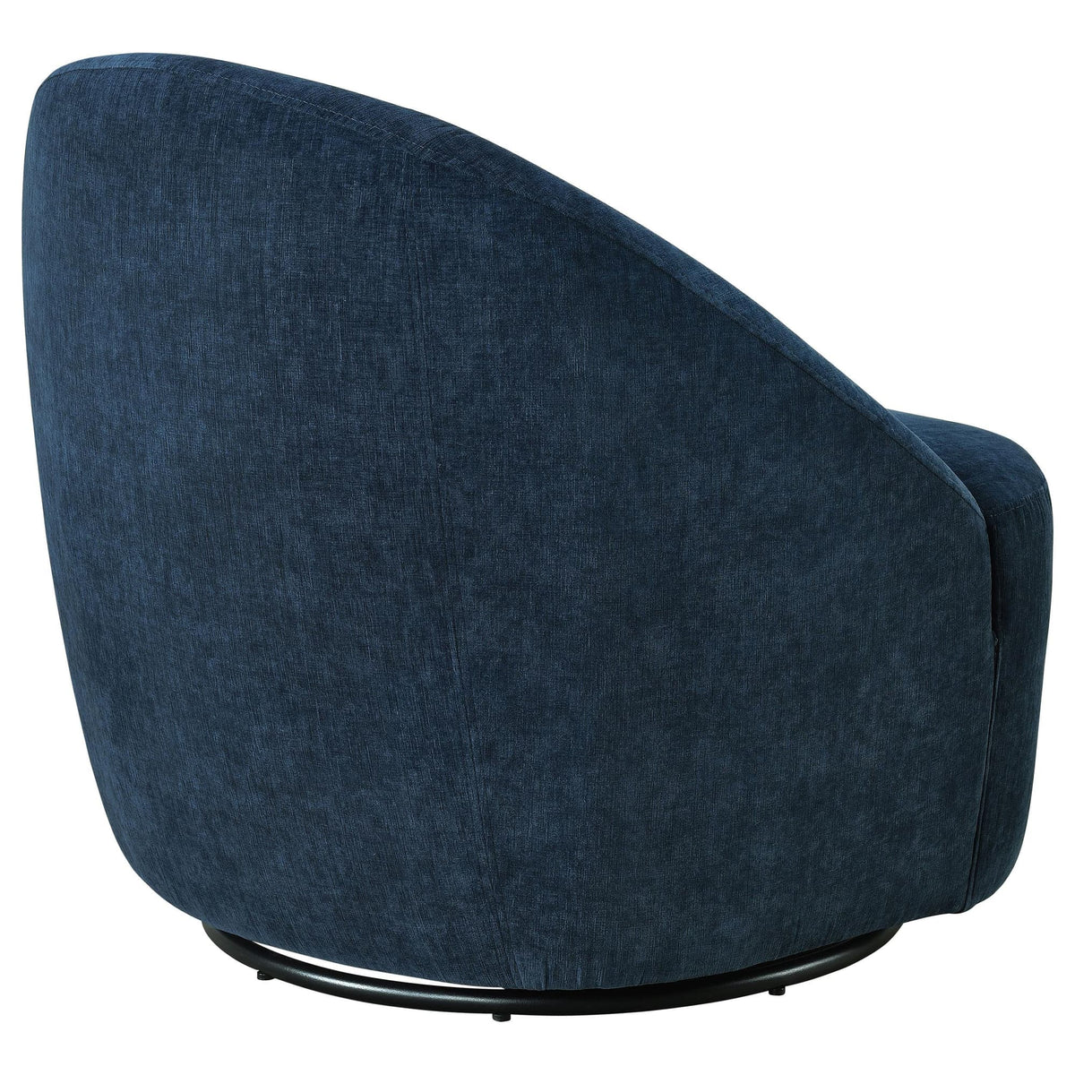 Leon Upholstered Barrel Swivel Accent Chair Navy — product image 7