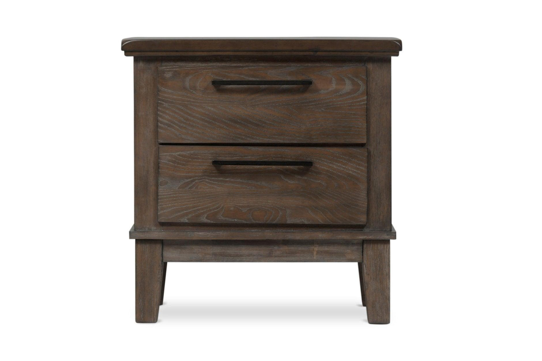 Gray Modern Traditional Solid Wood Veneers Fabric Upholstered Tufted Shelves Bedroom Set - Ella Furniture