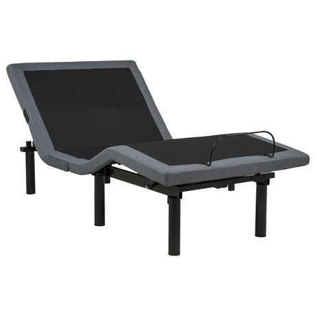 Weston Twin XL Dual-Motor Massage Adjustable Bed Base in Black and Grey — product view