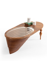 Polina Walnut/Gold Coffee Table