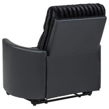 Madden Corduroy Upholstered Track Arm Manual Recliner Black — product image 7
