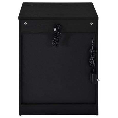 Fabre Black Ash 1-Drawer Extendable Top Nightstand — product image 7