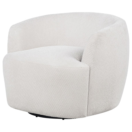 Hudson Fabric Swivel Accent Chair Ivory — product image 3