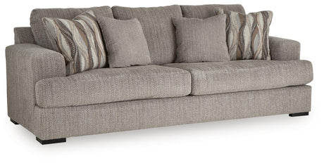 Lofwood Fossil Chenille Sofa — angled view