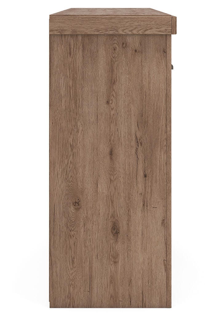 Garistyn Brown 73" TV Stand — side view
