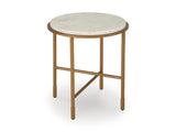 Antique Gold Natural Marble Coffee Table and End Table Set — product image 3