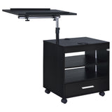 Lerma 1-Drawer Adjustable Tray Top Nightstand with Speaker Black Ash — product image 7