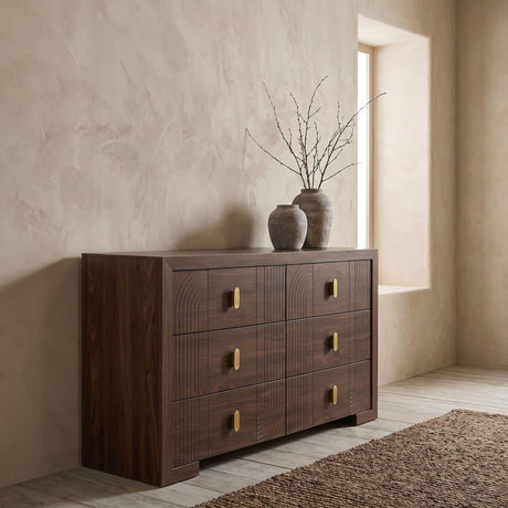 Etienne Walnut 6-Drawer Bedroom Dresser — product image 2