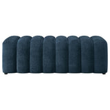 Summer Upholstered Channel Accent Bench Navy — product image 2