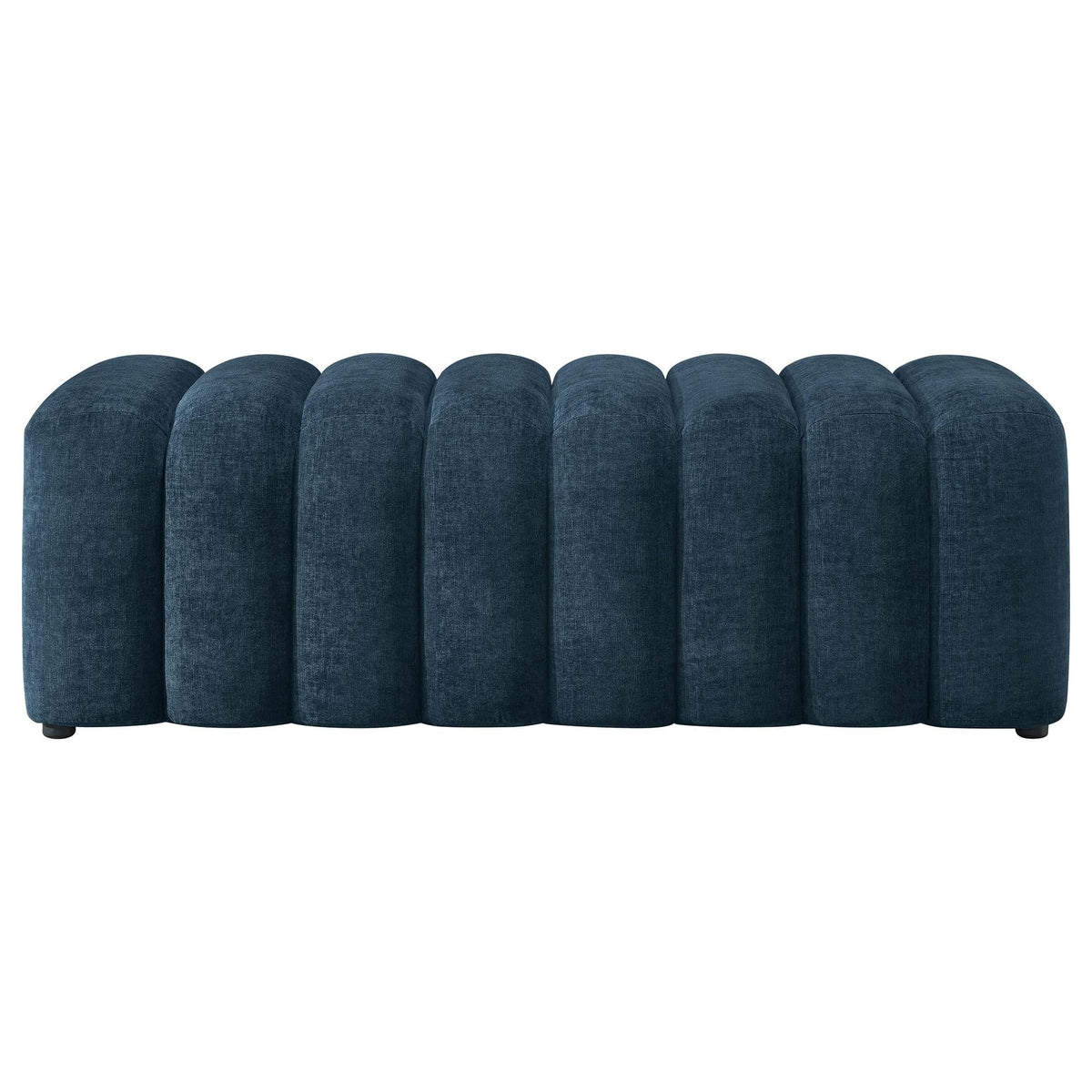 Summer Upholstered Channel Accent Bench Navy — product image 2