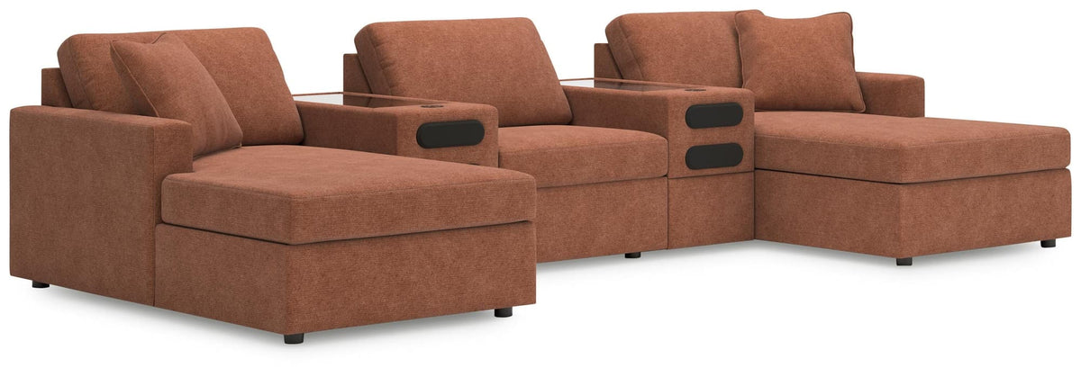 Modmax Spice 5-Piece Double Storage Chaise Sectional with Audio Consoles — product view