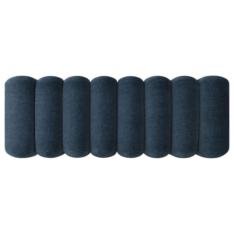 Summer Upholstered Channel Accent Bench Navy — product image 5
