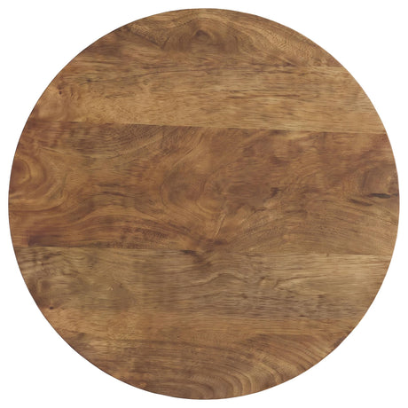 Coffey 2-Piece Round Coffee and End Table Set Light Brown — product image 4