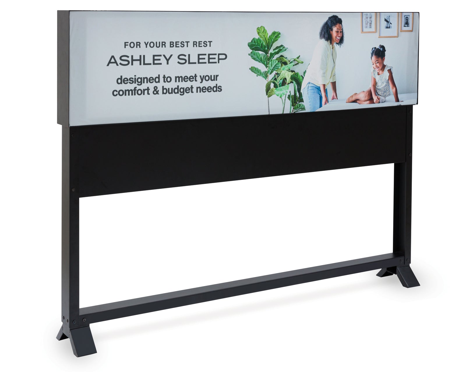 StoreDisplay Black Queen Metal Bedding Fixture