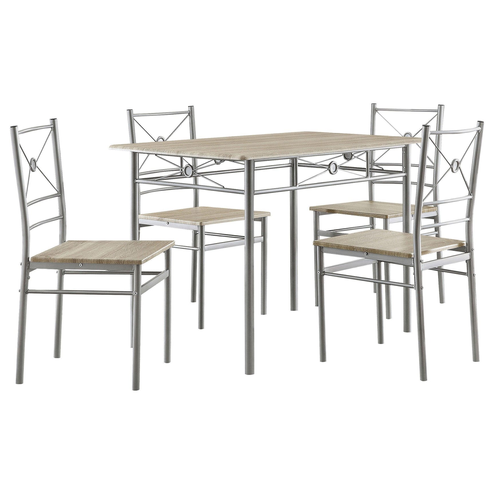 Coaster G100035 Taupe 5-Piece Rectangle Dining Room Set