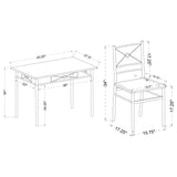 Coaster G100035 Taupe 5-Piece Rectangle Dining Room Set