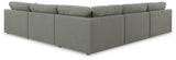 Elyza Smoke 5-Piece Sectional With Chaise 10007S7 - Ella Furniture