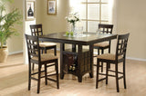 Gabriel Cappuccino Square Counter Height Set