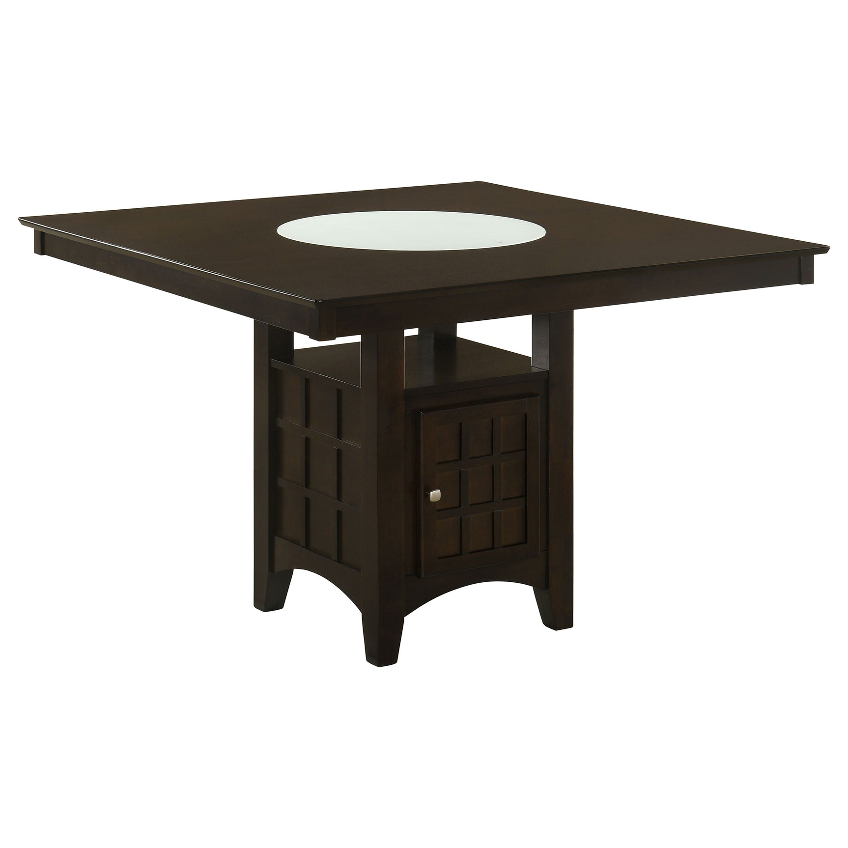 Gabriel Cappuccino Square Upholstered Back Counter Height Set