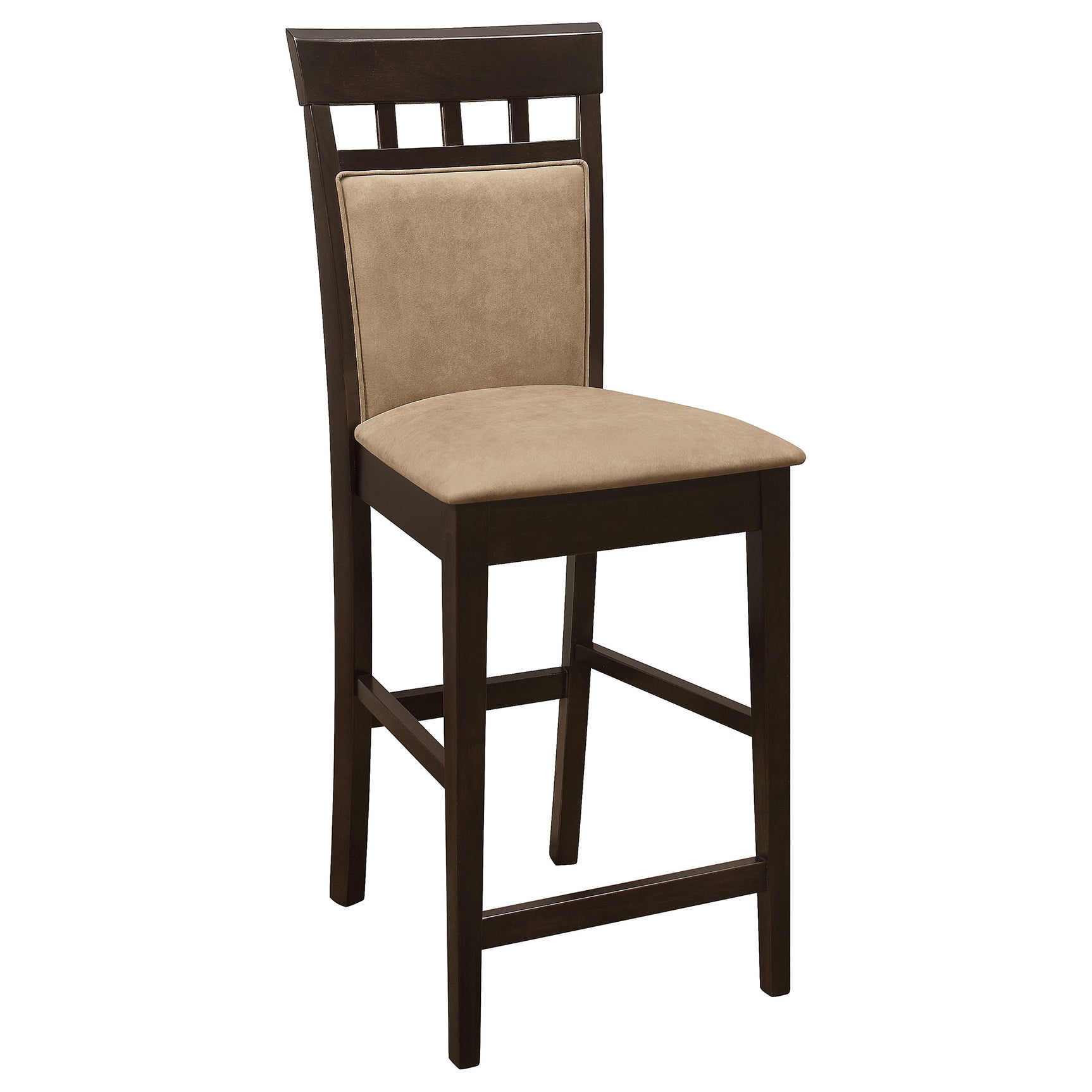 Gabriel Cappuccino Square Upholstered Back Counter Height Set