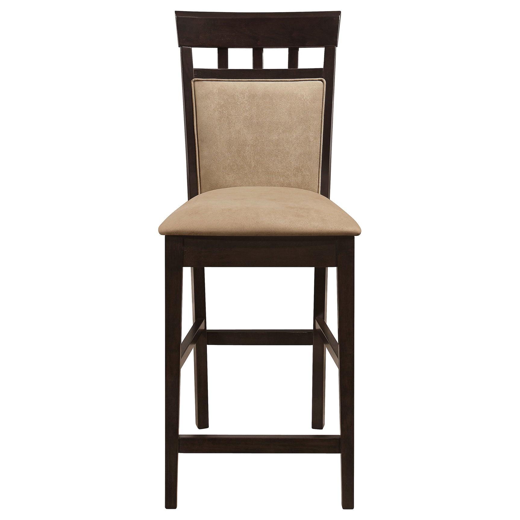 Gabriel Cappuccino Square Upholstered Back Counter Height Set