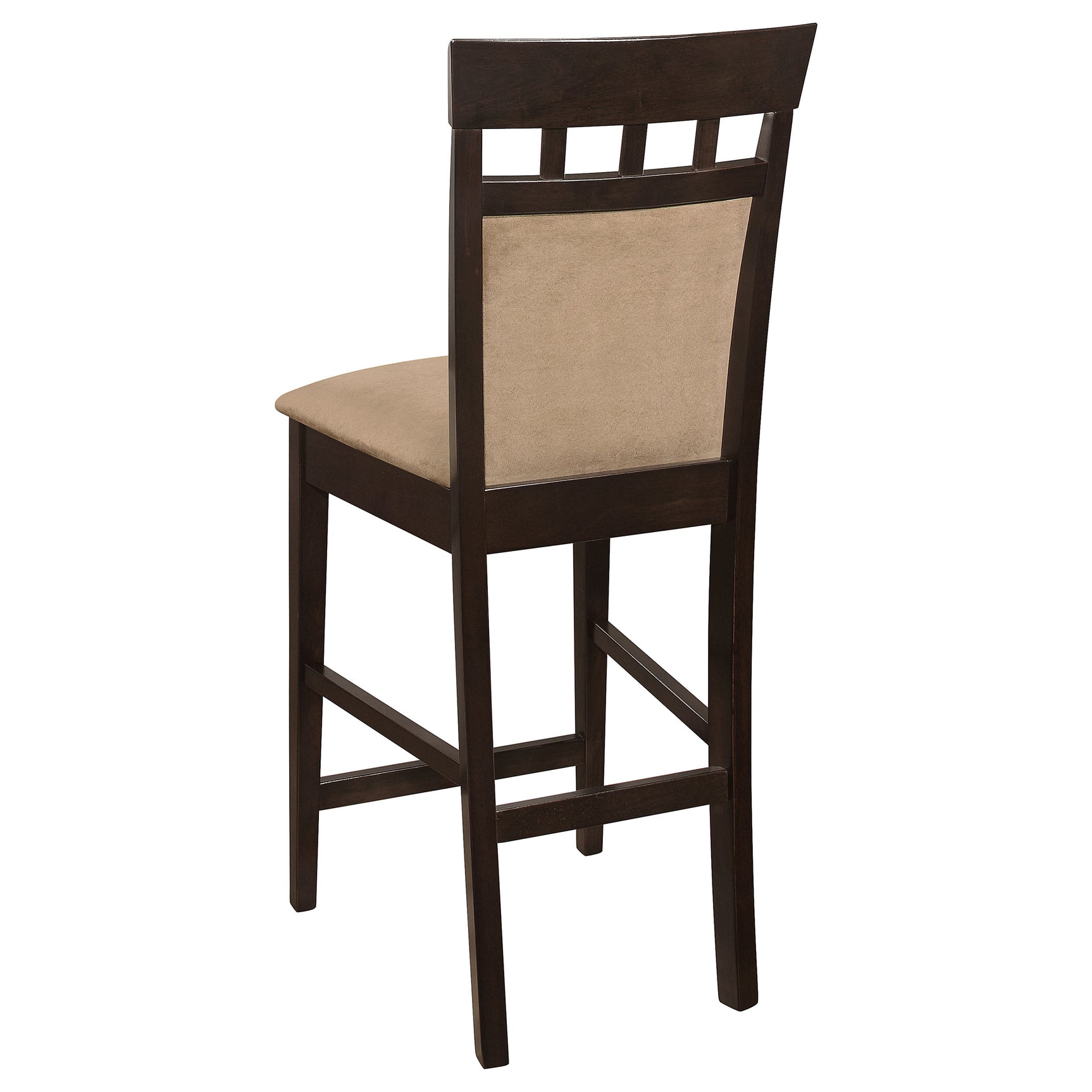 Gabriel Cappuccino Square Upholstered Back Counter Height Set