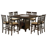 Gabriel Cappuccino Square Counter Height Set
