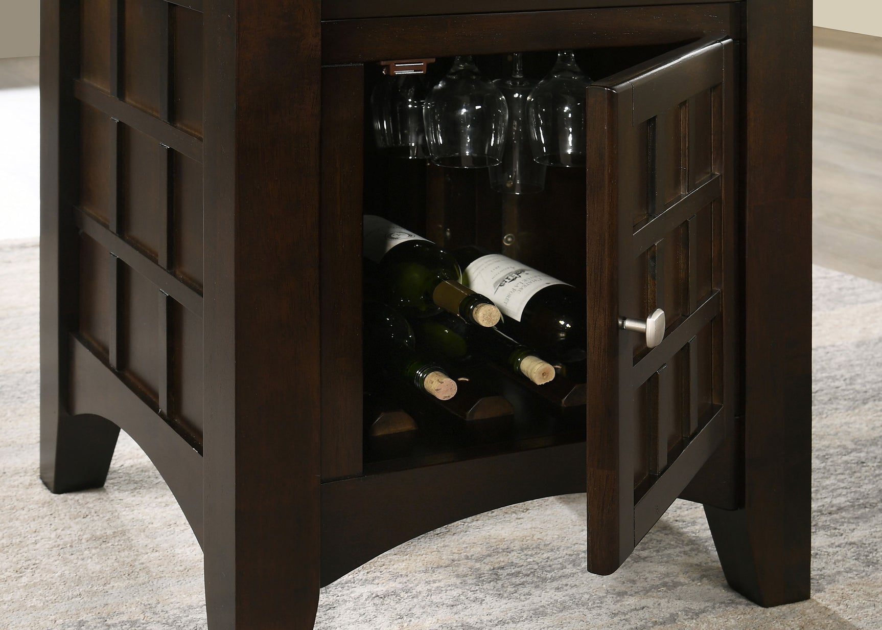 Gabriel Cappuccino Square Counter Height Set