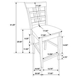 Gabriel Cappuccino Square Counter Height Set