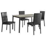 Garza Gray Black Rectangular Dining Room Set