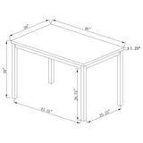Garza Gray Black Rectangular Dining Room Set