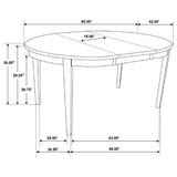 Gabriel Cappuccino Extension Leaf Dining Room Set