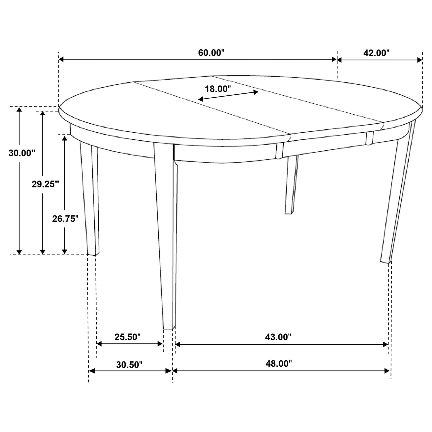 Gabriel Cappuccino Extension Leaf Dining Room Set