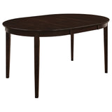 Gabriel Cappuccino Upholstered Back Extension Leaf Dining Room Set