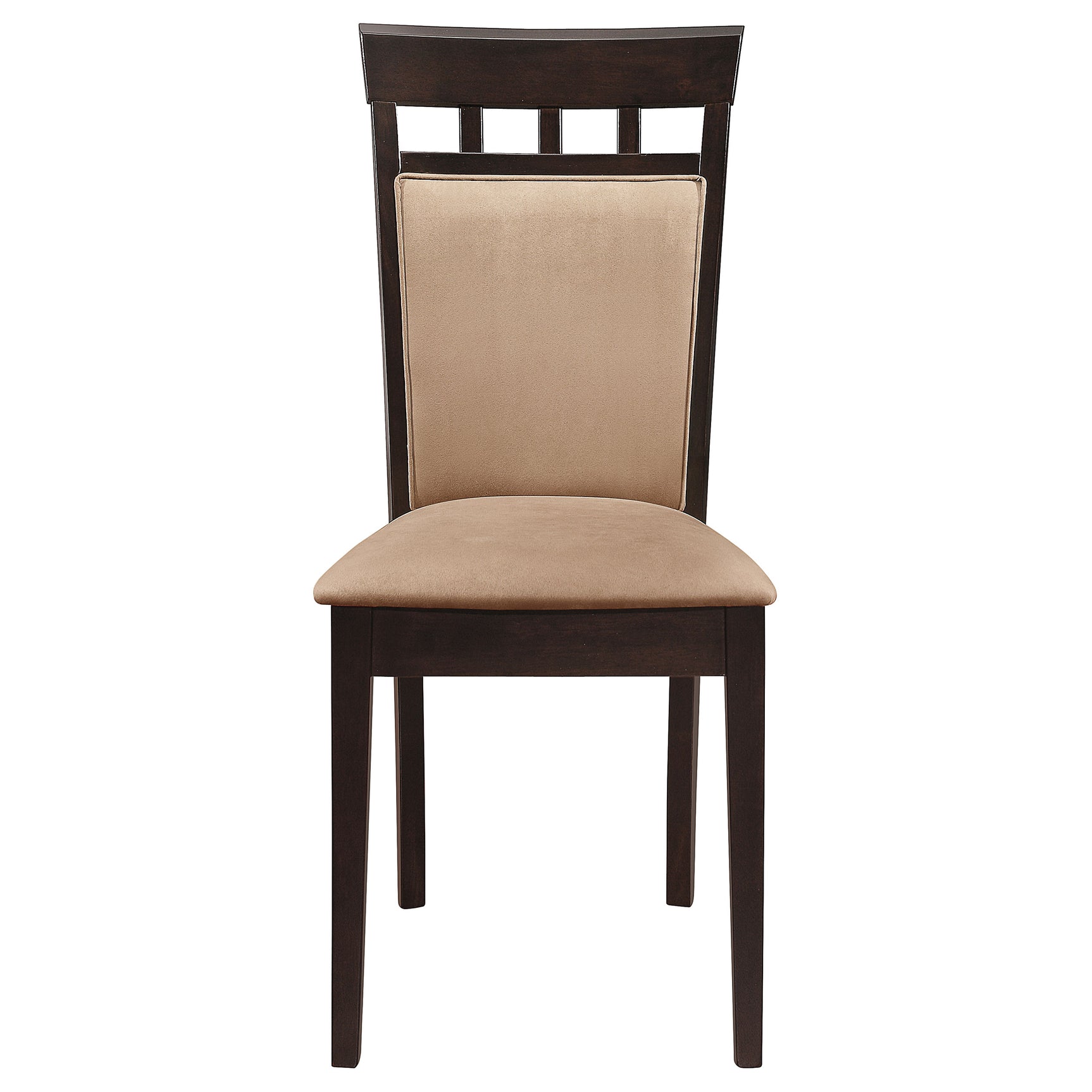 Gabriel Cappuccino Upholstered Back Extension Leaf Dining Room Set