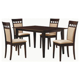 Gabriel Cappuccino Upholstered Back Rectangular 59-inch Dining Room Set