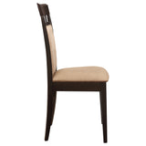 Gabriel Cappuccino Upholstered Back Rectangular 59-inch Dining Room Set