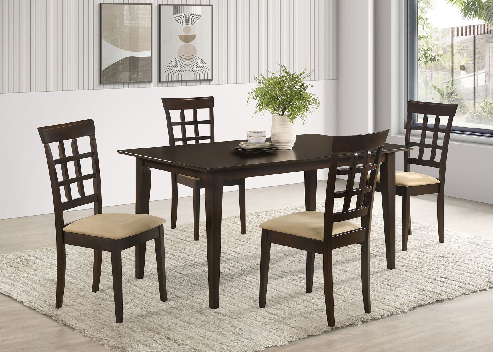 Gabriel Cappuccino Rectangular 59-inch Dining Room Set