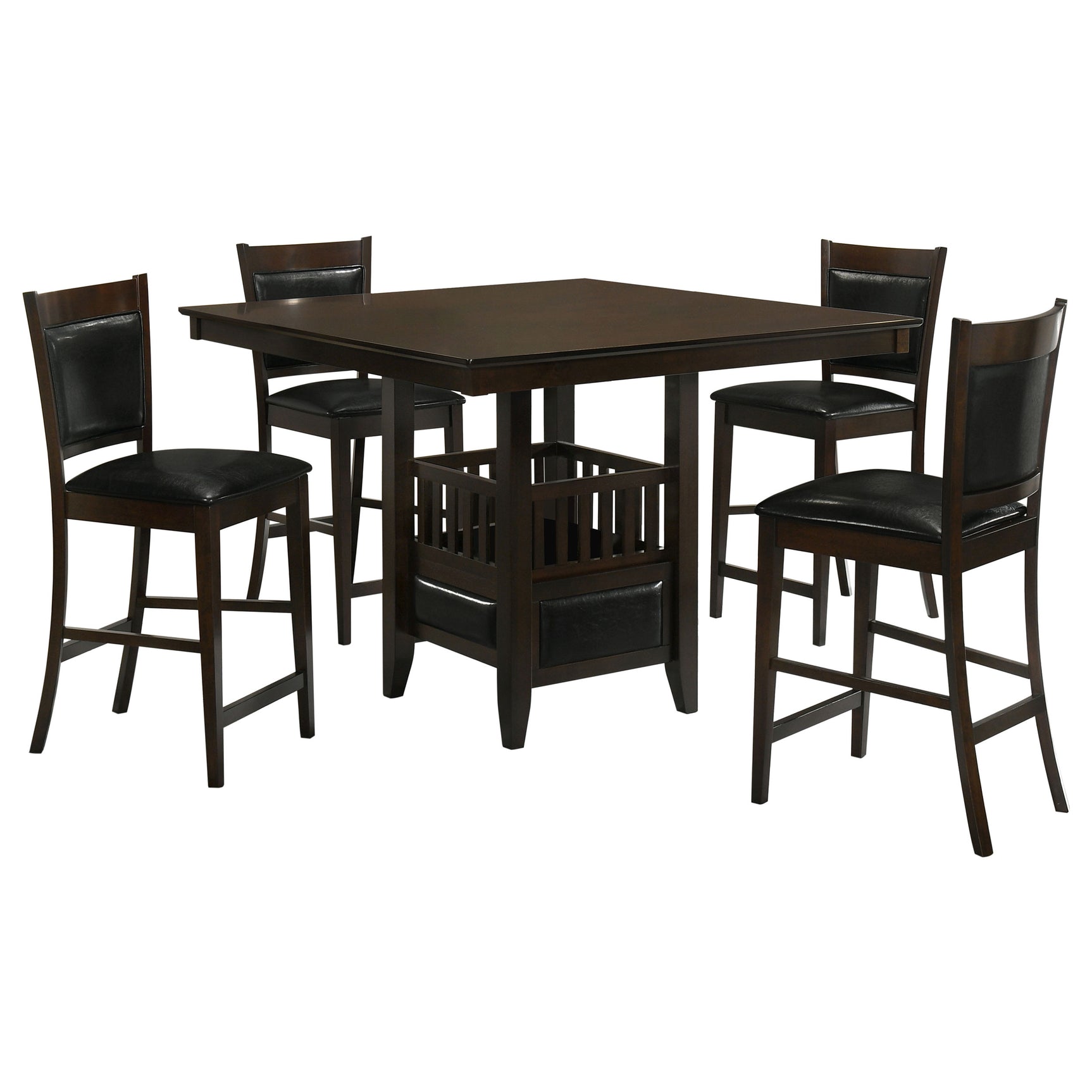 Jaden Espresso Square Counter Height Set