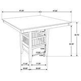 Jaden Espresso Square Counter Height Set