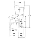 Jaden Espresso Square Counter Height Set