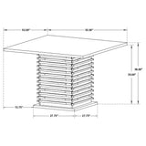 Stanton Black Gray Square Counter Height Set