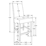 Stanton Black Gray Square Counter Height Set