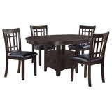 Lavon Espresso Oval Extension Leaf Dining Room Set