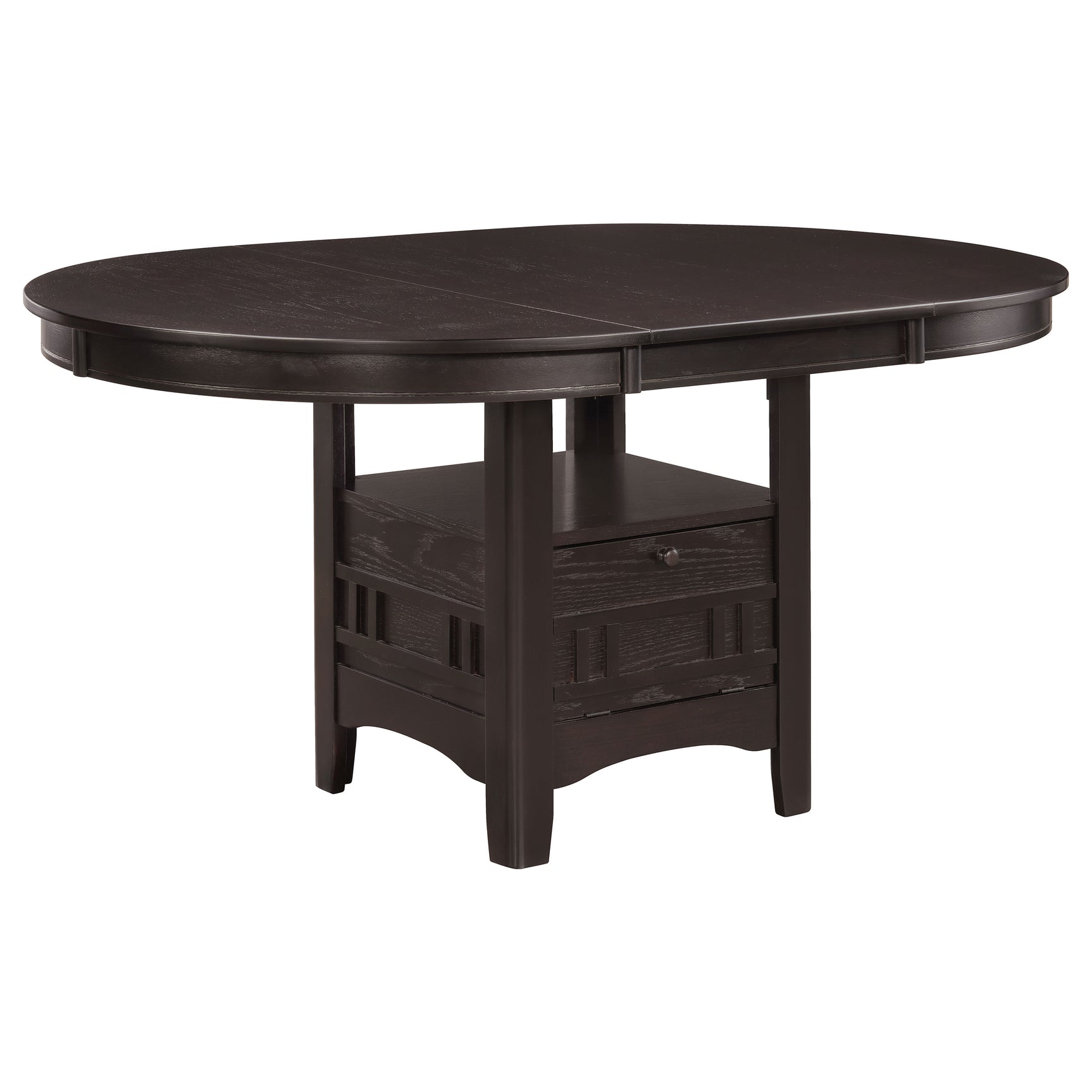 Lavon Espresso Oval Extension Leaf Dining Room Set